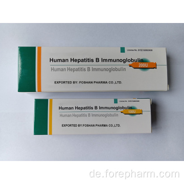 intramuskuläre Injektion von humanem Hepatitis B immunoglobulin